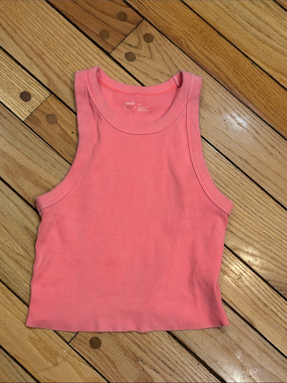 Aerie Women’s Ribbed Tank Top — coral Pink size large